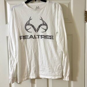Realtree White Long Sleeve Men's Shirt